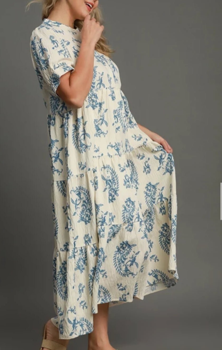 Short Sleeve Midi Dress | Women's Midi Dress | Jennie Dots