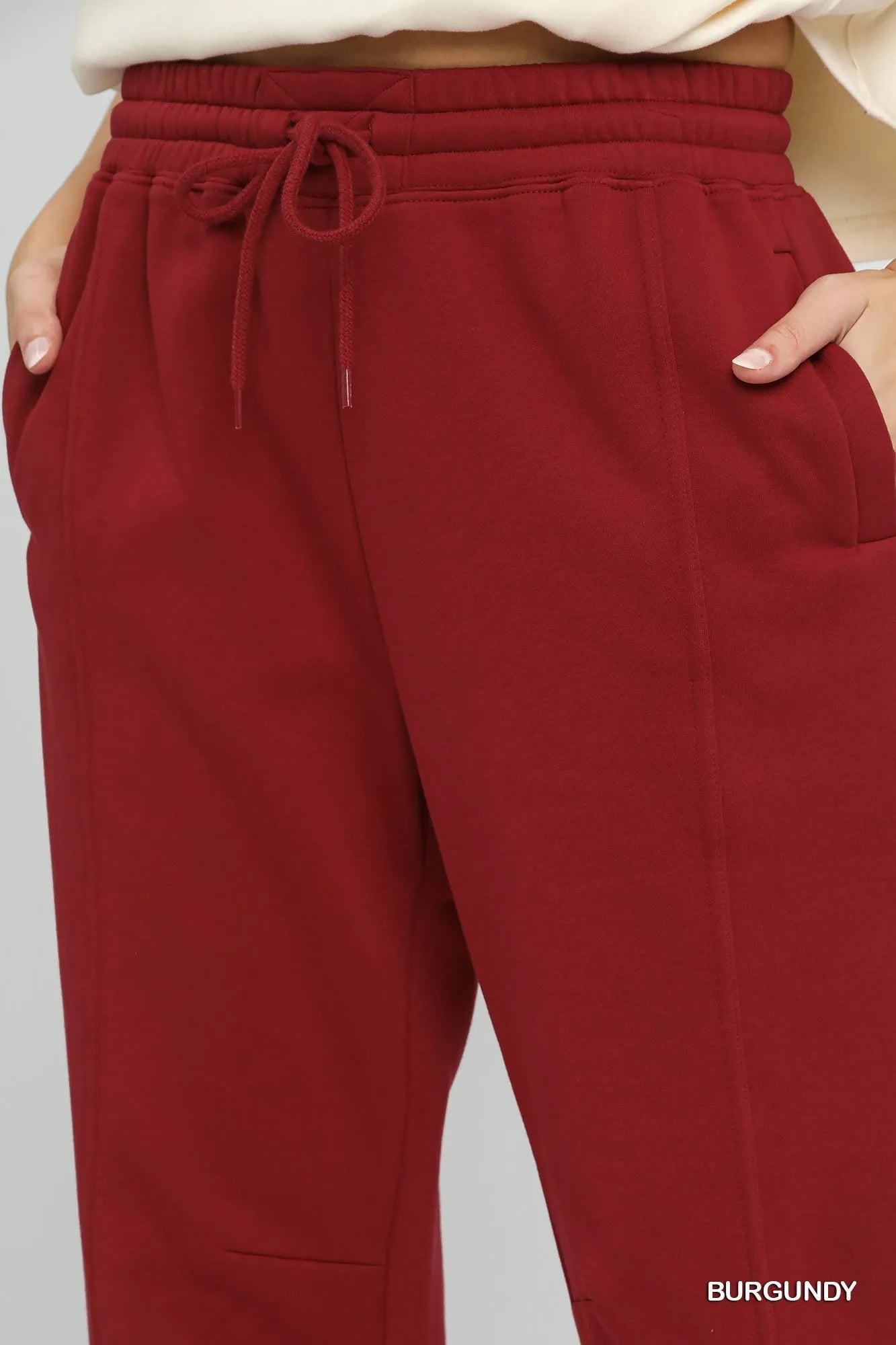 Umgee Fleece Jogger Pants with Drawstring - Jennie Dots