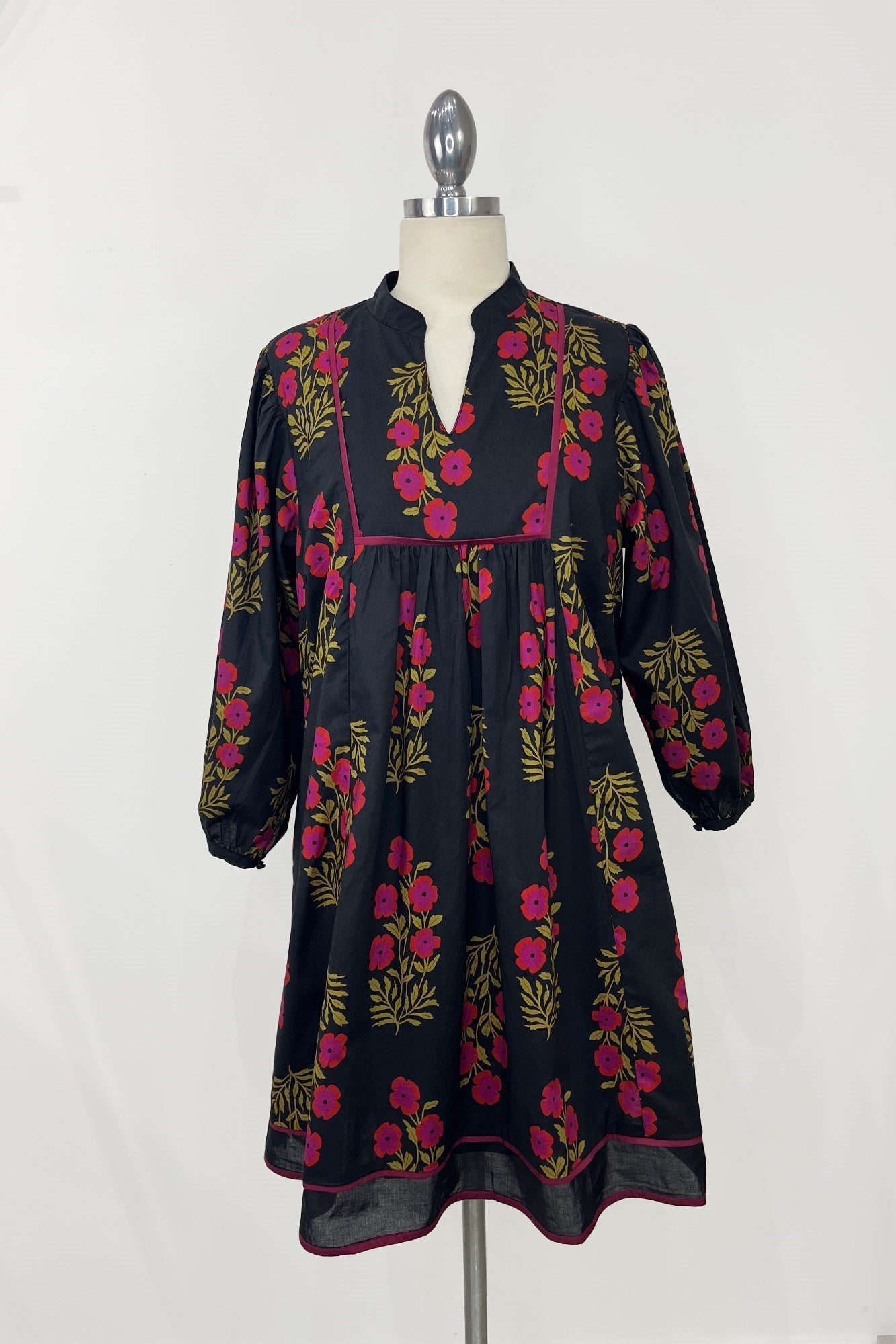 Umgee Floral Babydoll Dress - Black Mix - Jennie Dots