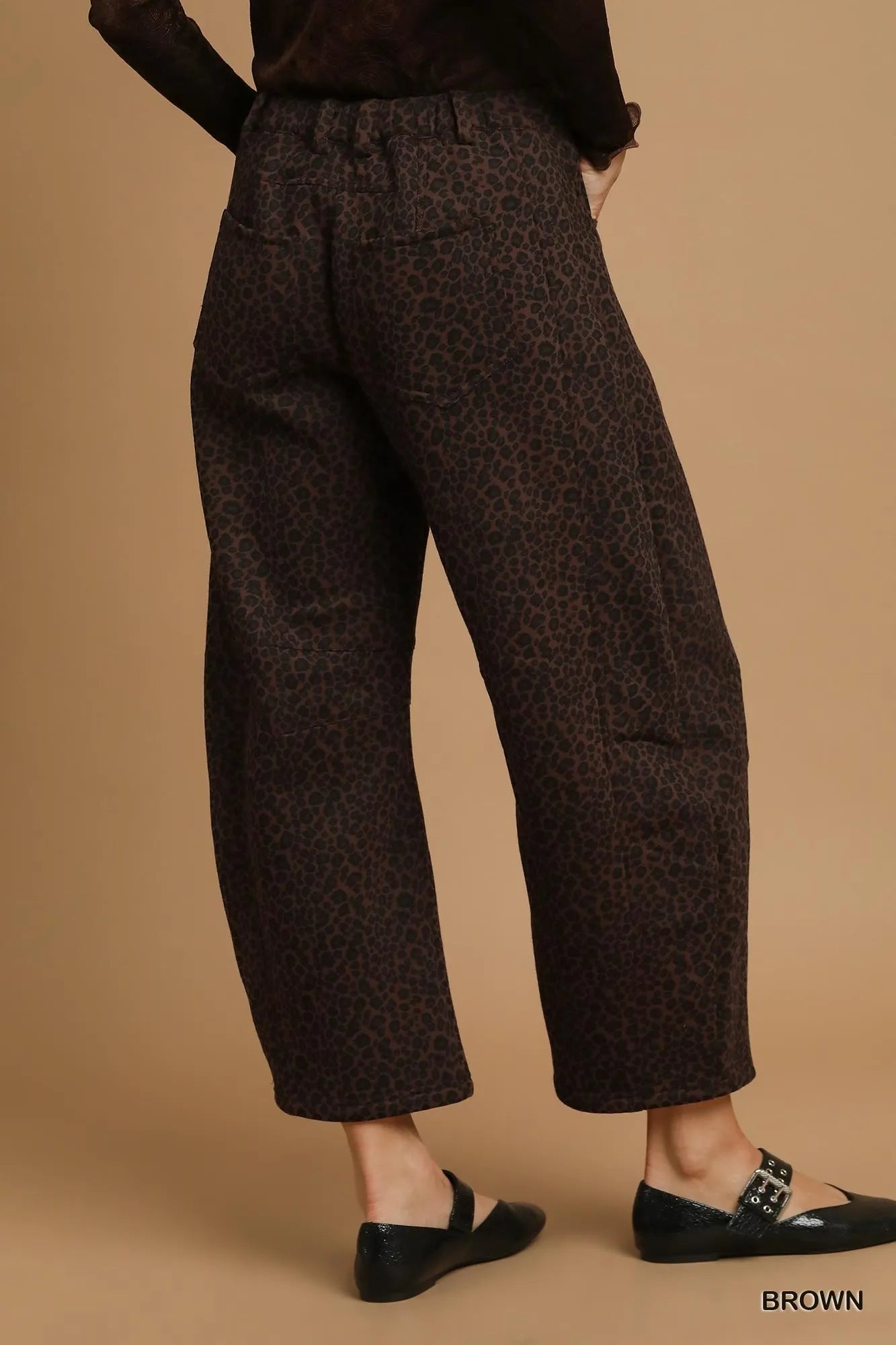 Umgee Leopard Print Wide Leg Pants - Jennie Dots