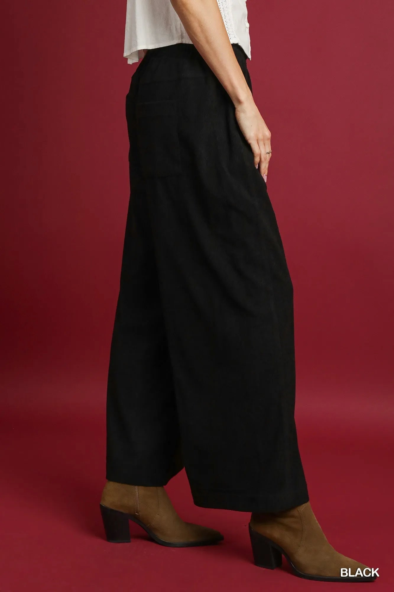 Umgee Wide - Leg Corduroy Pants - Jennie Dots