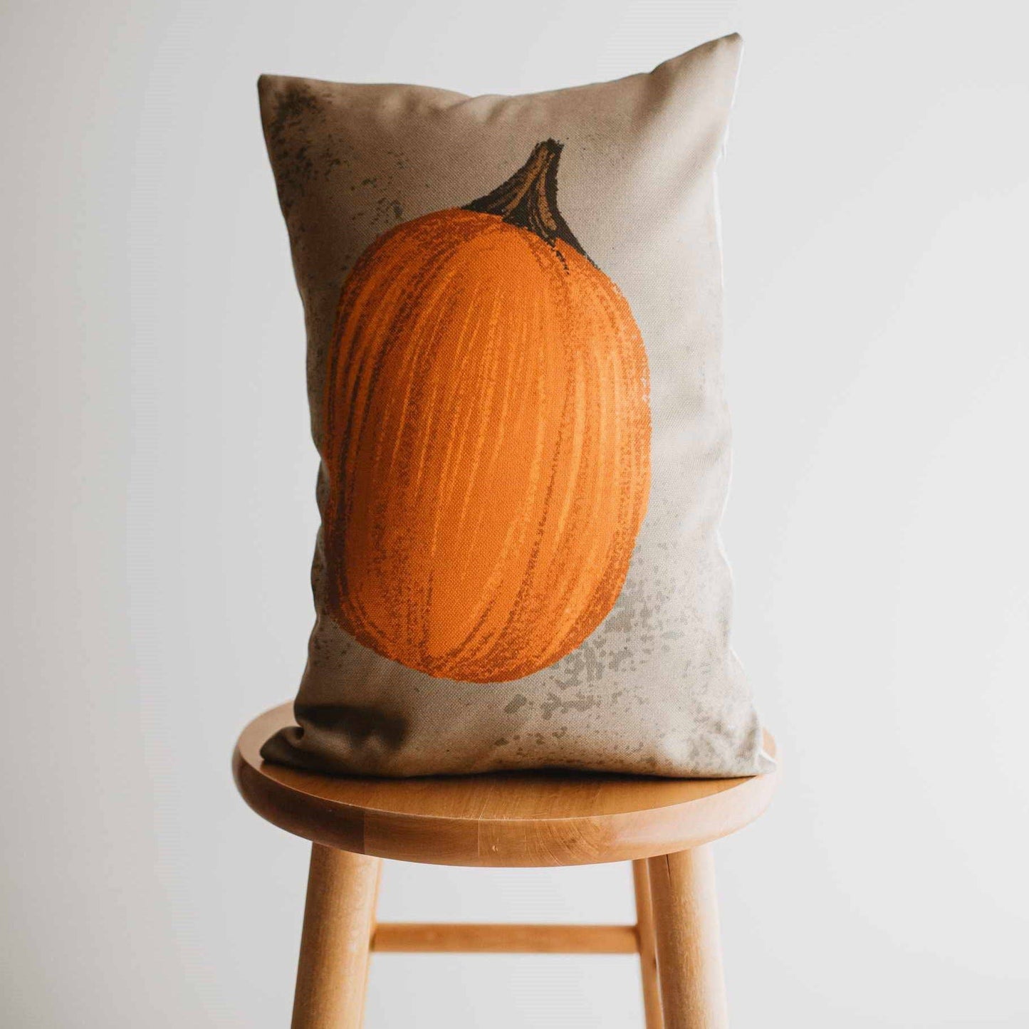 UniikPillows - Primitive Flat Fall Pumpkin Lumbar Pillow | 18x12 - Jennie Dots