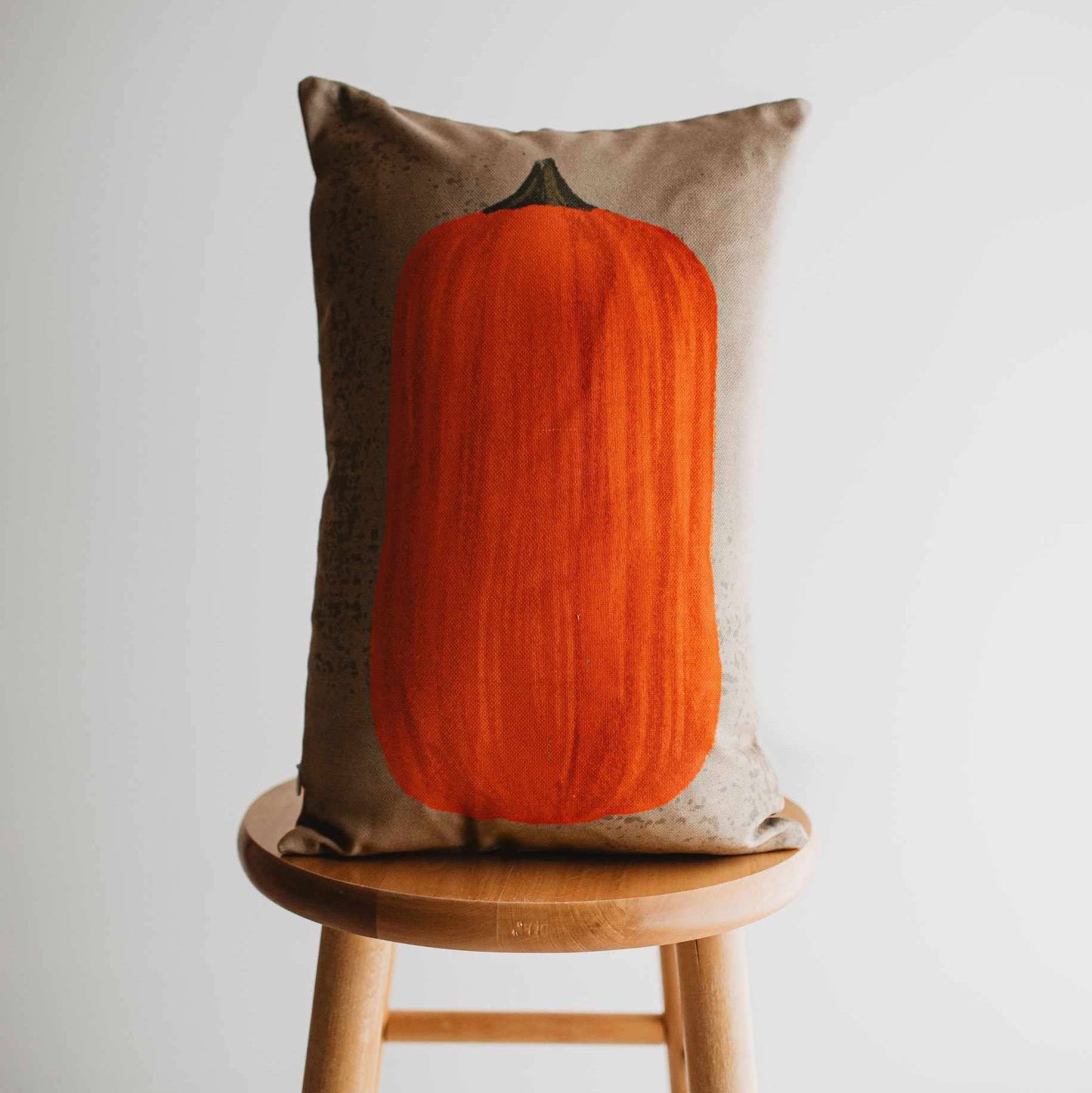 UniikPillows - Primitive Flat Fall Pumpkin Lumbar Pillow | 18x12 - Jennie Dots
