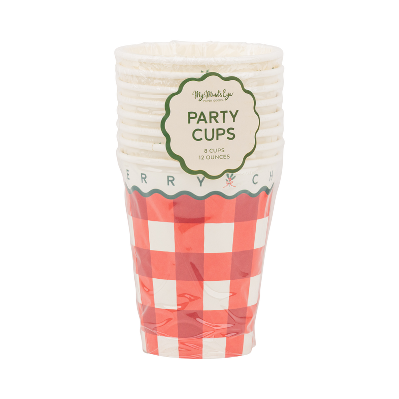 My Mind’s Eye - Merry Christmas Gingham Party Cup