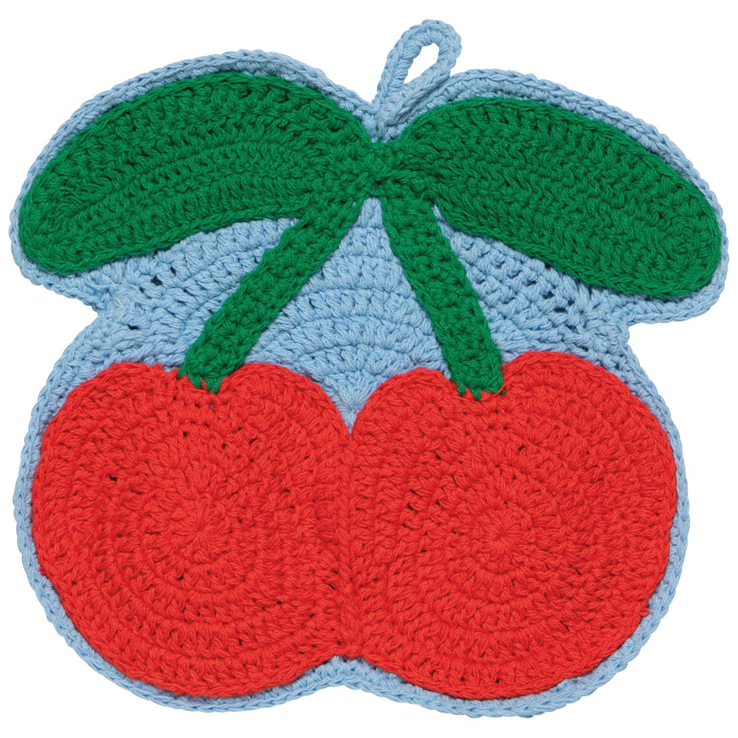 Danica Jubilee - Very Cherry Crochet Trivet - Jennie Dots