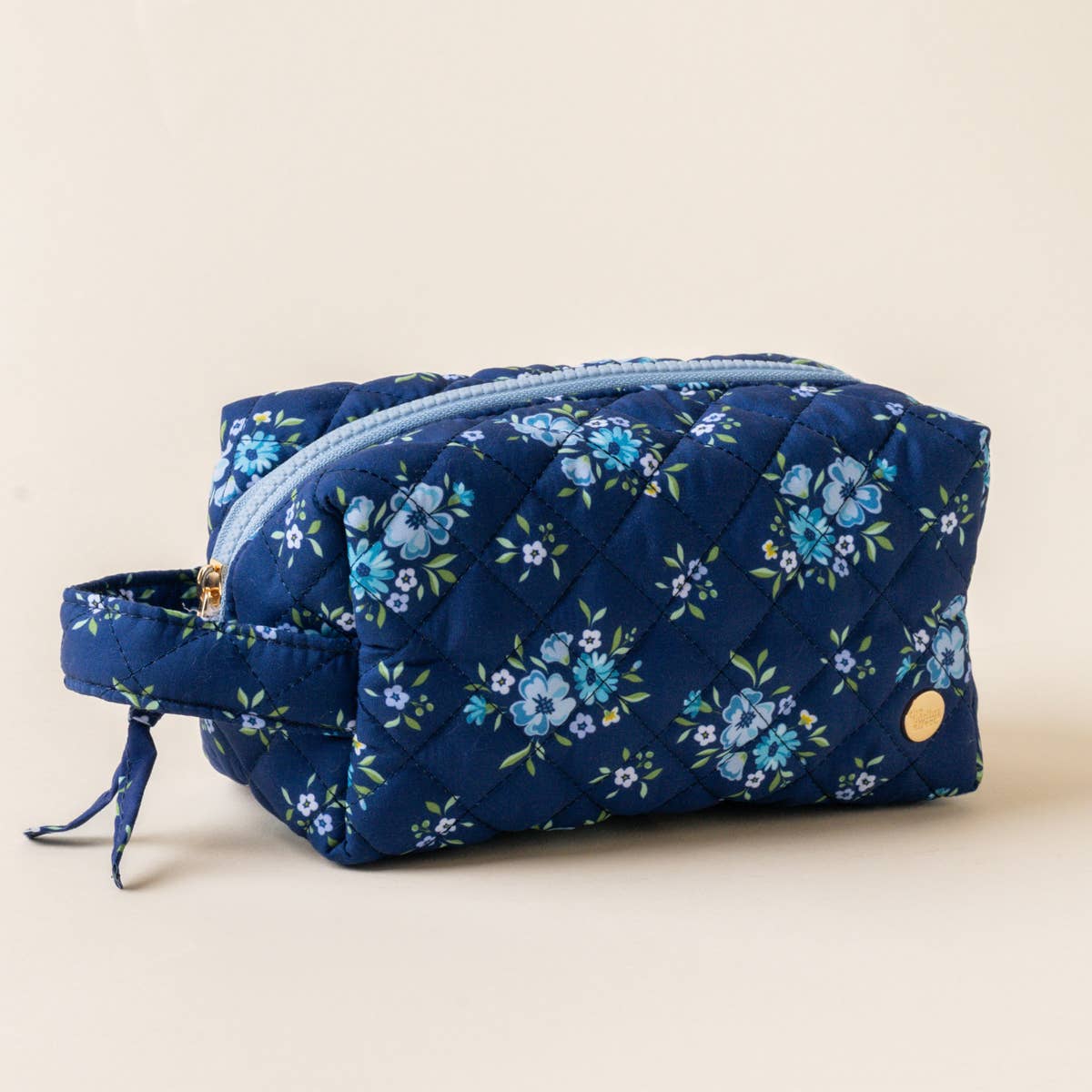 The Darling Effect - Essentials Quilted Cosmetic Pouch–Endless Daydream Navy