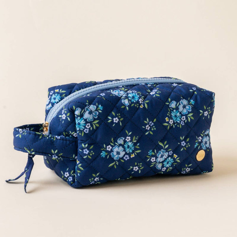 The Darling Effect - Essentials Quilted Cosmetic Pouch–Endless Daydream Navy