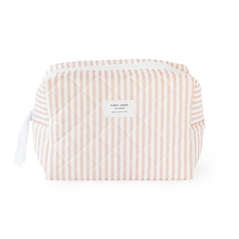 Sugar Paper - Large Cosmetic Pouch, Rose Stripe