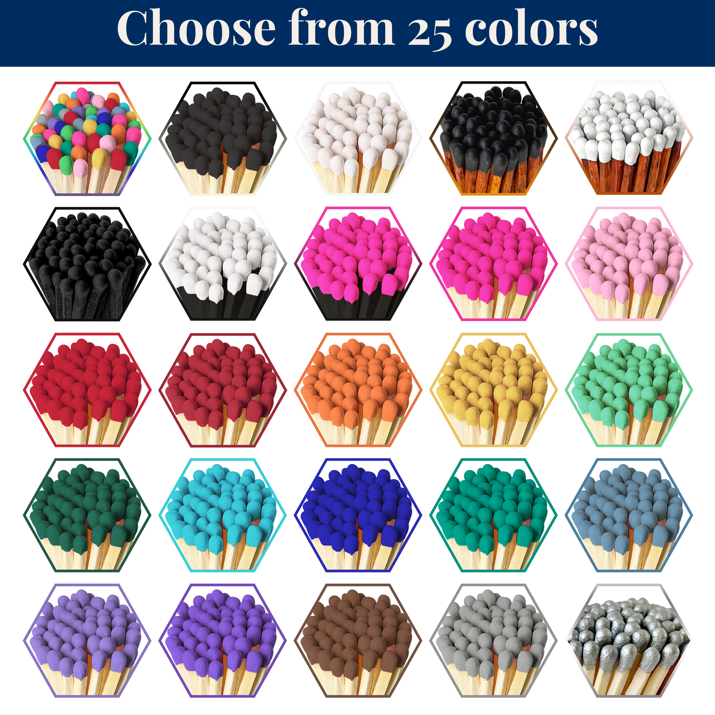 2" Matches + Mini Cloche - Colors of Your Choice + Strikers