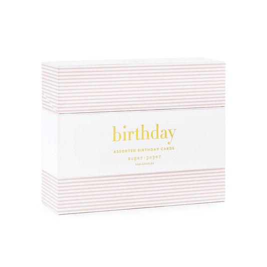 Sugar Paper - Birthday Card Box | 12 Assorted Birthday Cards