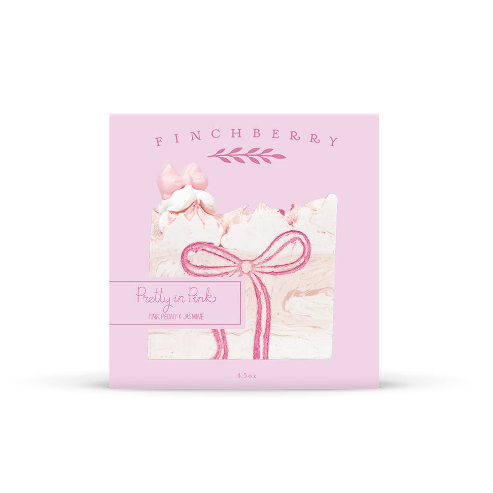 FinchBerry - Pretty in Pink Vegan Boxed Soap with Pink Coquette Bow