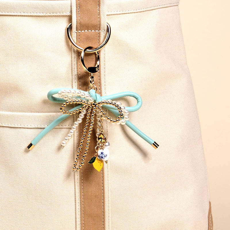 The Darling Effect - Layered Bows Bag Charm–Limoncello Love