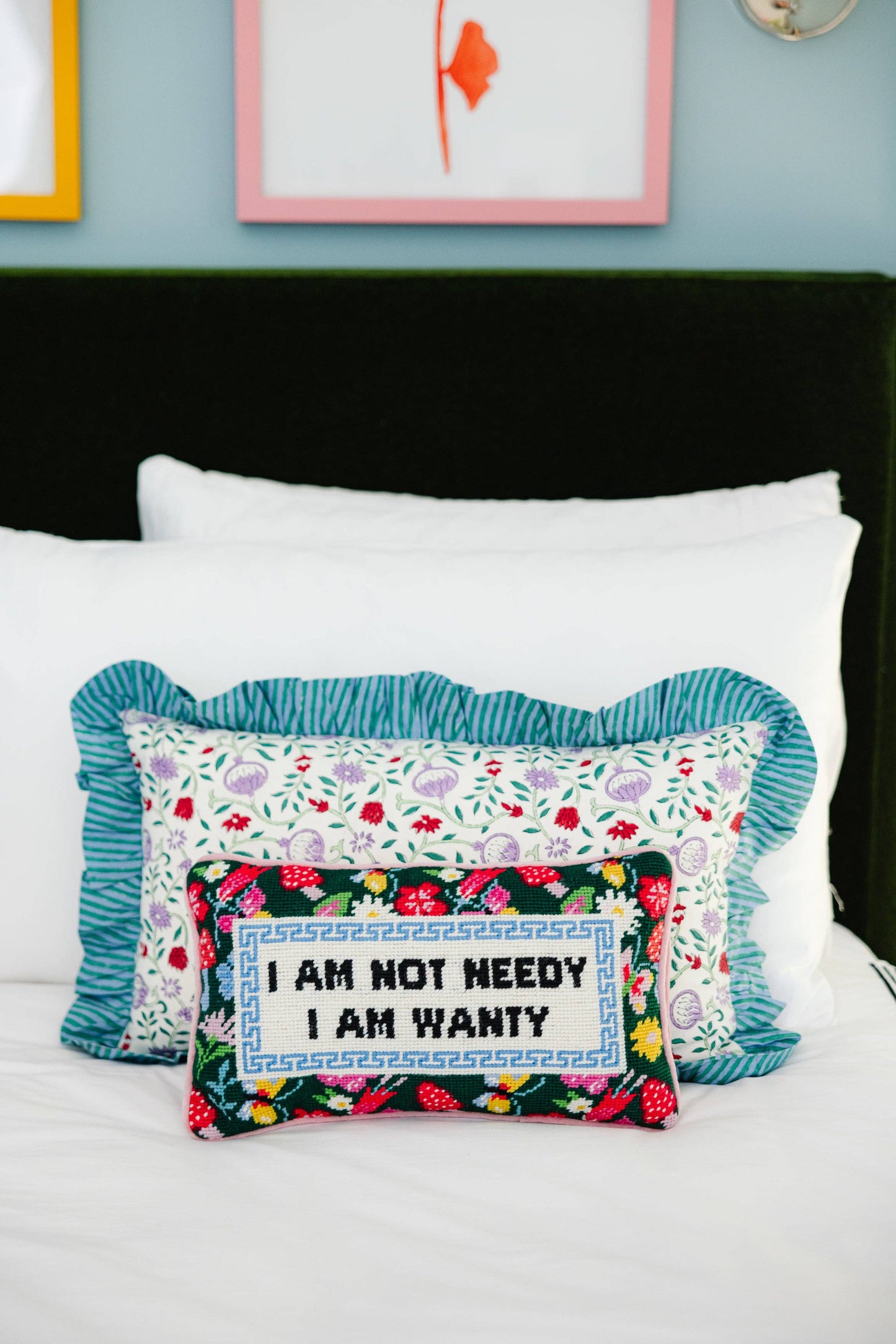 Not Needy Needlepoint Pillow