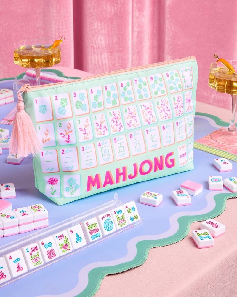 xo, Fetti - Mahjong Tile Bag - Nylon Zipper Bag