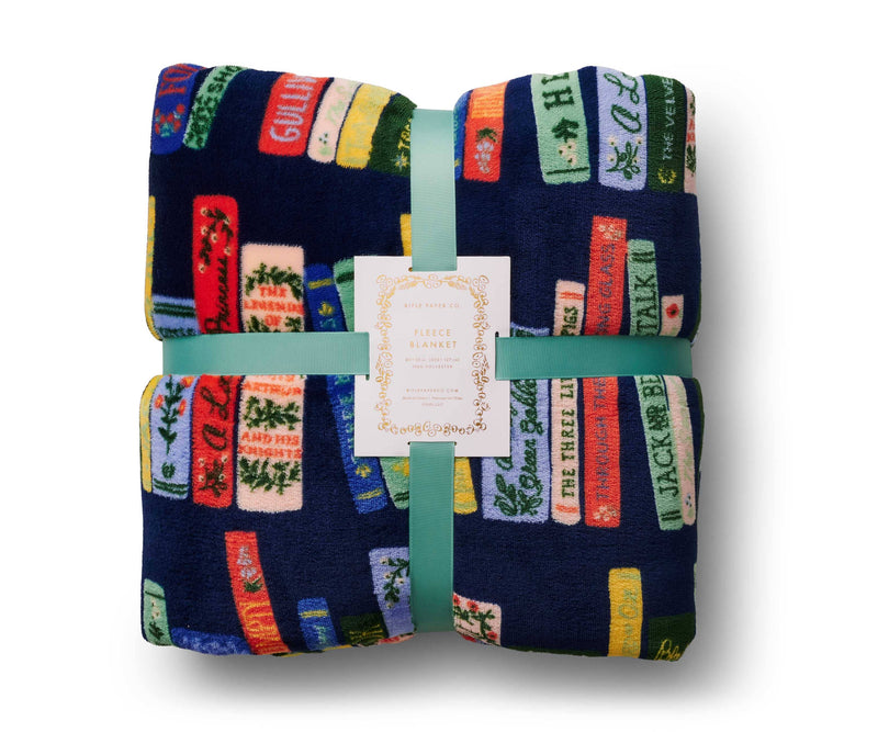 Rifle Paper Co. - Bookshelf Fleece Blanket