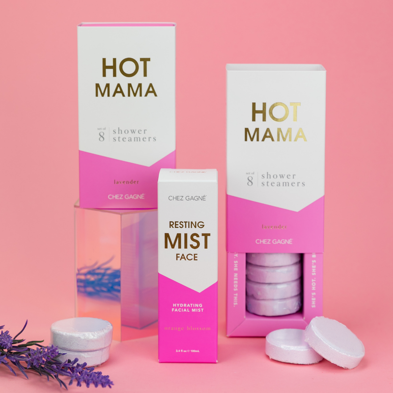 Chez Gagné - Hot Mama - Shower Steamer Gift Set for Mom, Lavender