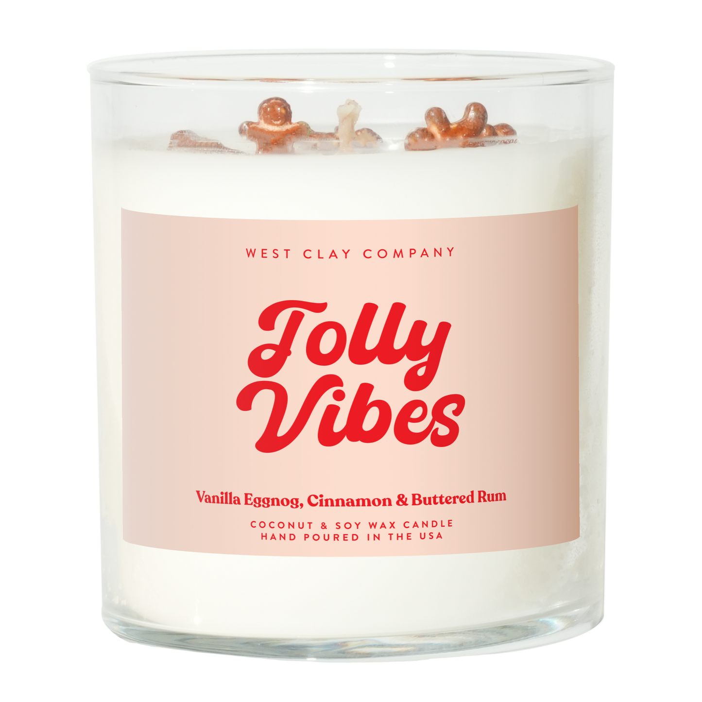 Jolly Vibes Candle - Festive Holiday Christmas Candles by West Clay Company