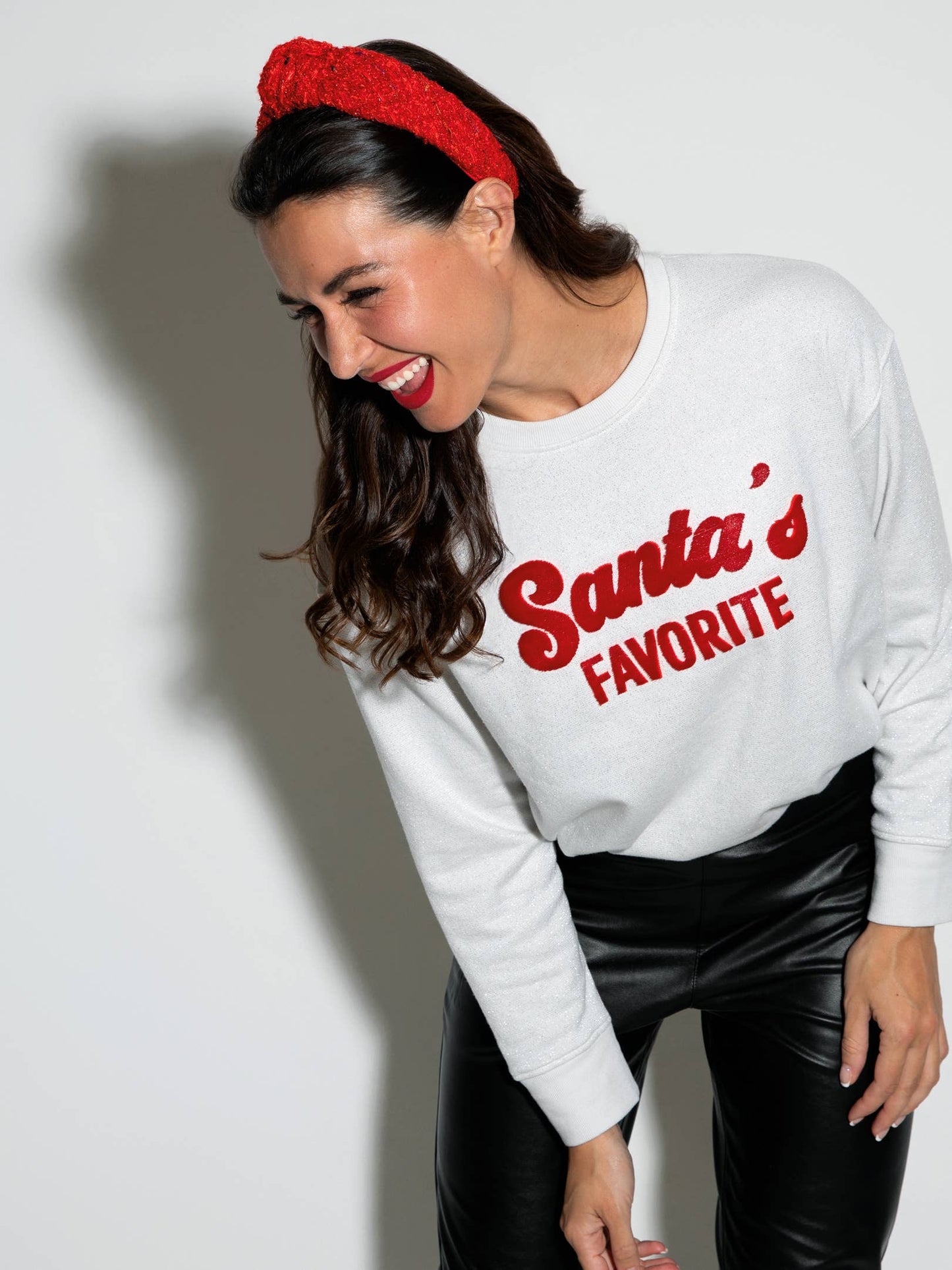 Almost Sold Out! The Shimmer "SANTA'S FAVORITE" Embellished Sweatshirt