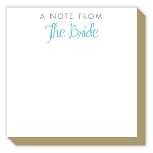 A Note From The Bride Luxe Notepad - Jennie Dots