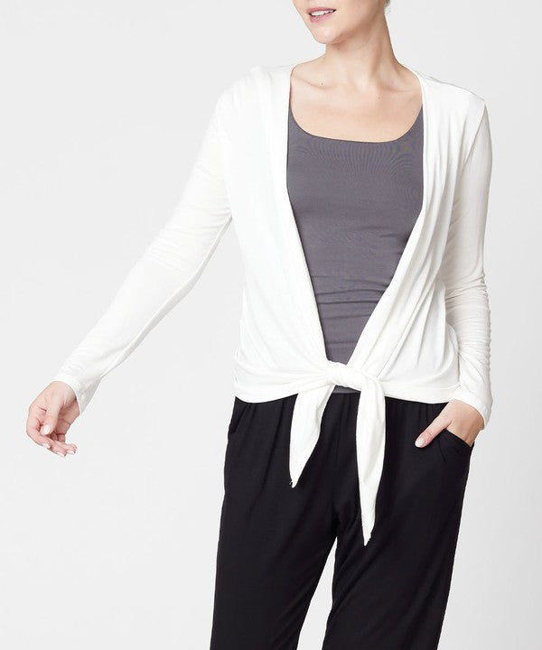 Studio Ko Simple Tie Front Cardigan