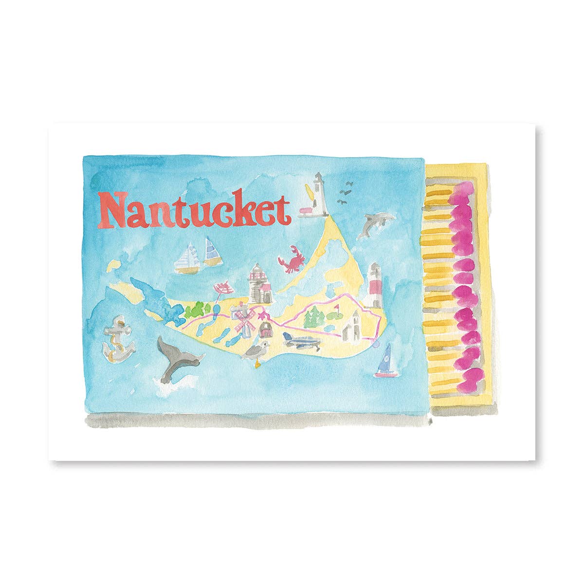 Furbish Studio - Nantucket Matchbook Art Print