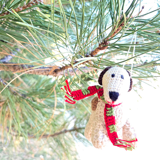 Melange Collection - Crochet Spotted Dog Ornament