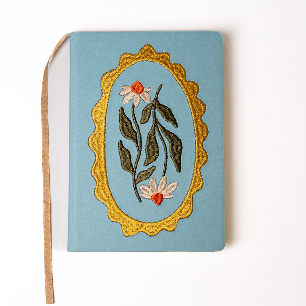 Denik - Daisy Frame Hardbound Embroidered Notebook