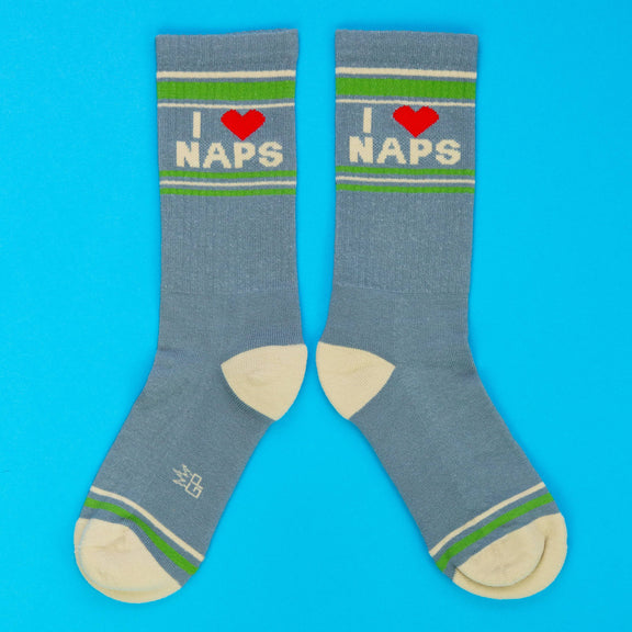 I ❤️ Naps Gym Crew Socks - Jennie Dots 