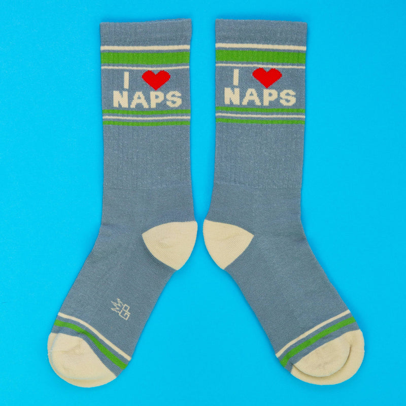 I ❤️ Naps Gym Crew Socks - Jennie Dots 