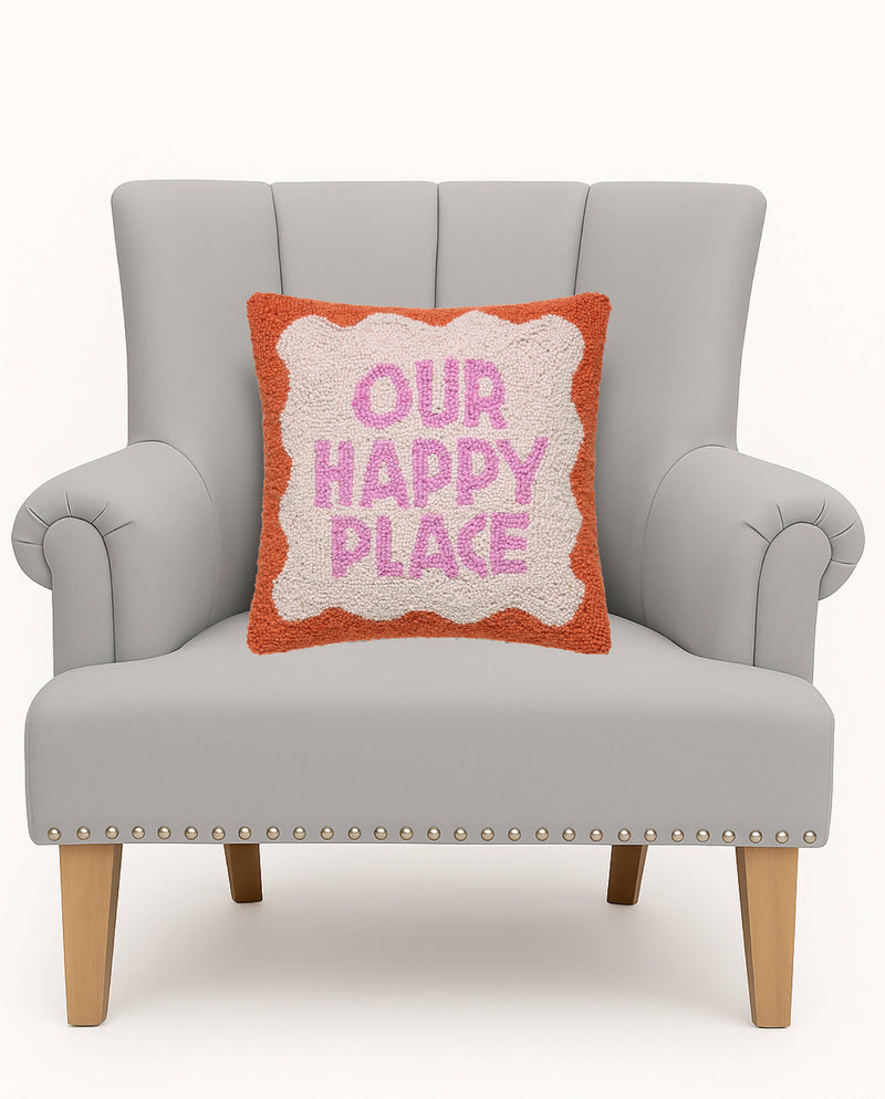 Peking Handicraft - Our Happy Place Hook Pillow