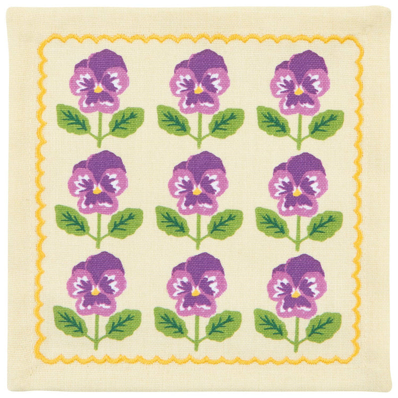 Danica Jubilee - Pansy Printed Cocktail Napkins Set of 4 Assorted