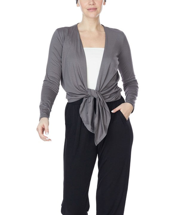 Studio Ko Simple Tie Front Cardigan