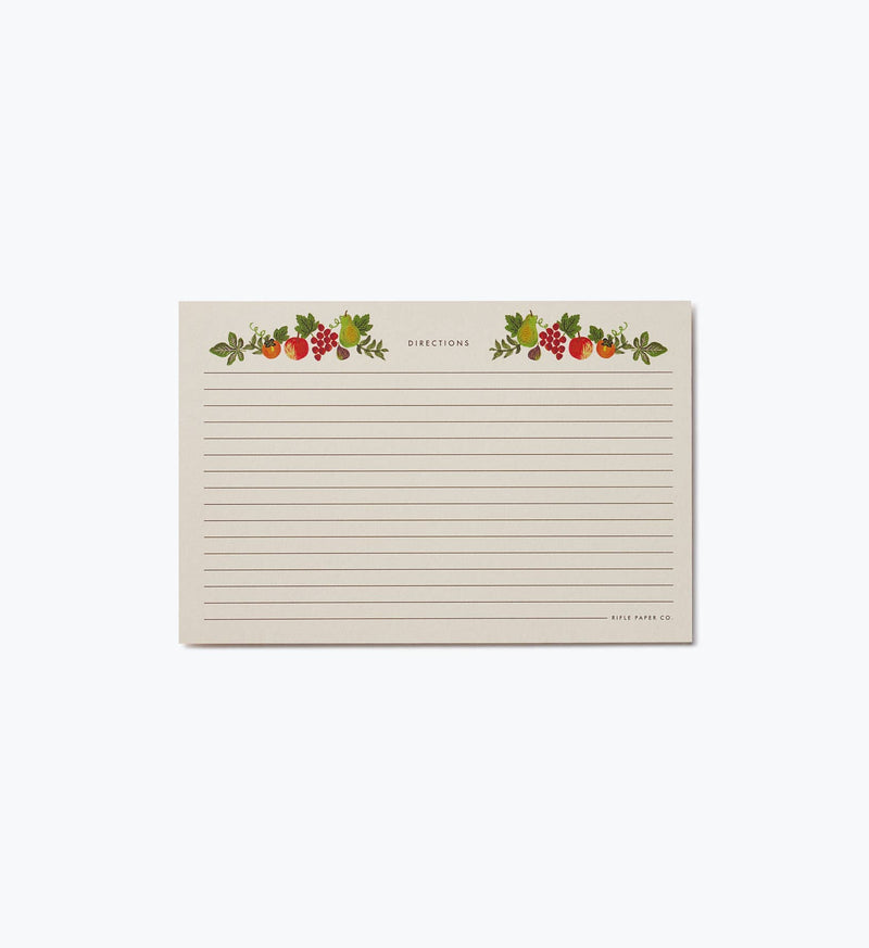 Rifle Paper Co. - Pack of 12 Harvest Recipe Cards