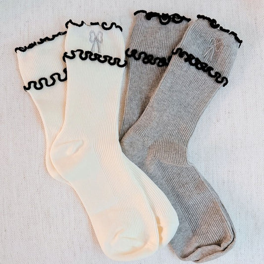 Ribbon Ripple Socks Set Of 2