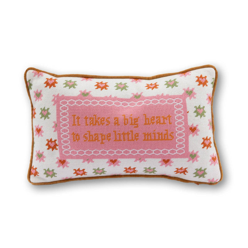 Big Heart Needlepoint Pillow - Jennie Dots 