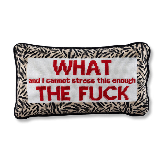WTF Needlepoint Pillow - Jennie Dots 