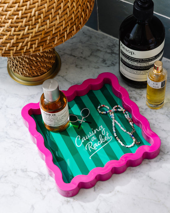 Causing a Racket Lacquer Tray - Jennie Dots 