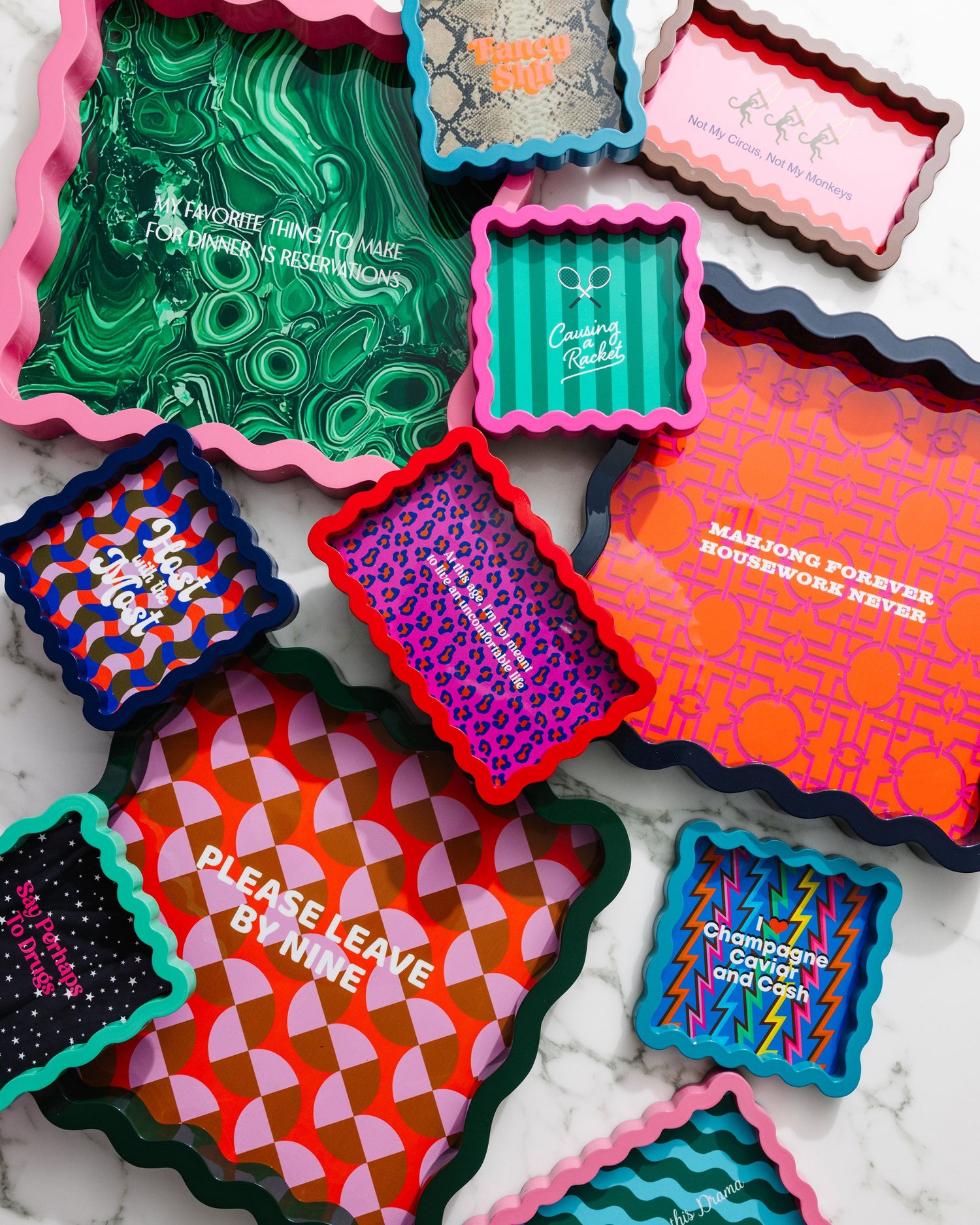 Not My Circus Lacquer Tray - Jennie Dots 