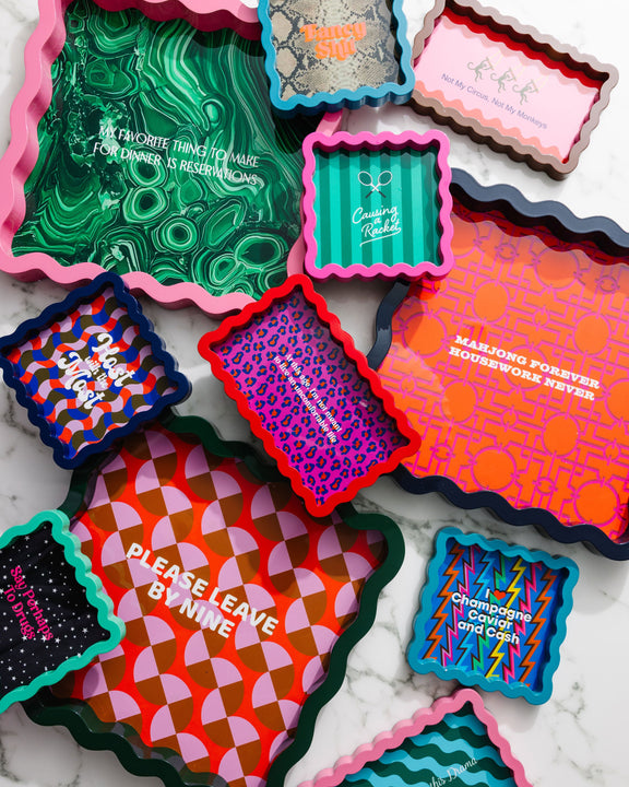 Not My Circus Lacquer Tray - Jennie Dots 