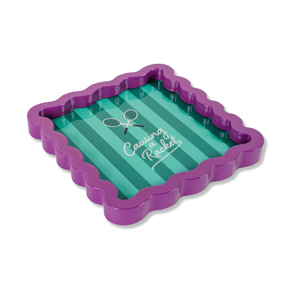 Causing a Racket Lacquer Tray - Jennie Dots 