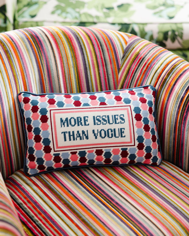 More Issues Needlepoint Pillow - Jennie Dots 