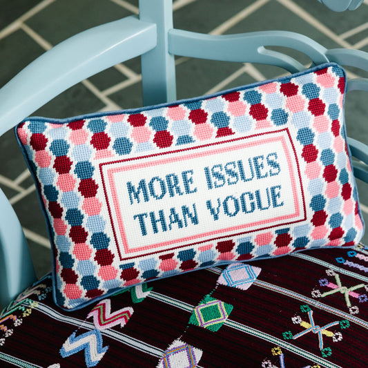 More Issues Needlepoint Pillow - Jennie Dots 