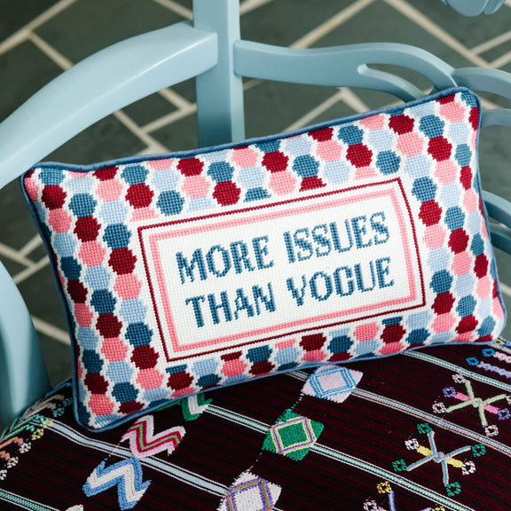 More Issues Needlepoint Pillow - Jennie Dots 
