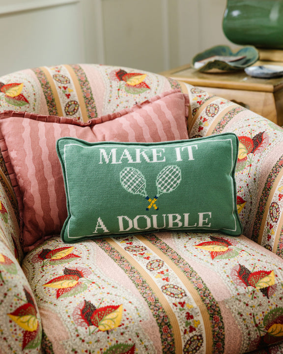Make It A Double Needlepoint Pillow - Jennie Dots 