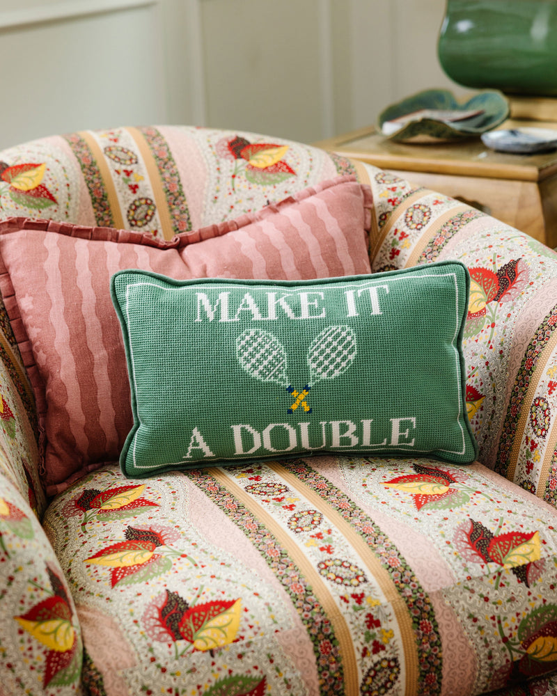 Make It A Double Needlepoint Pillow - Jennie Dots 
