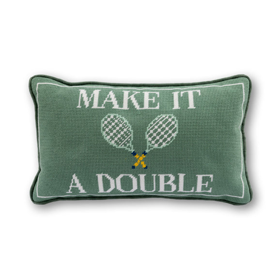 Make It A Double Needlepoint Pillow - Jennie Dots 