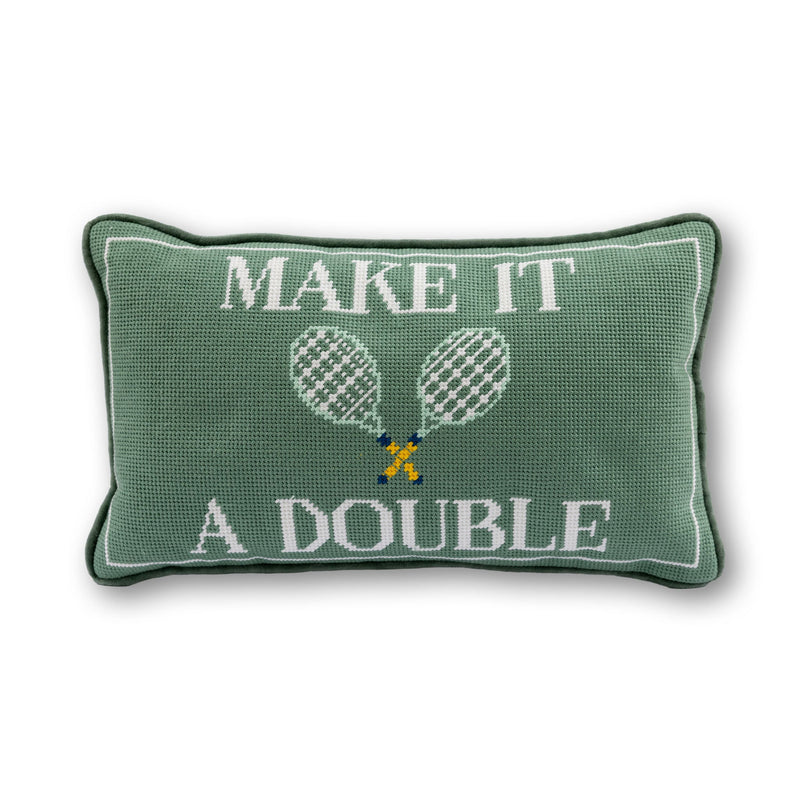 Make It A Double Needlepoint Pillow - Jennie Dots 