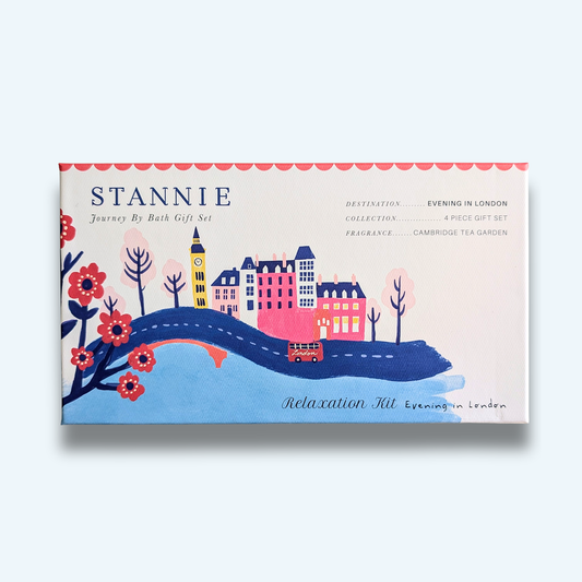Stannie & Lloyd - Bath Gift Set - London Relaxation Kit | 4 Items + Playlist