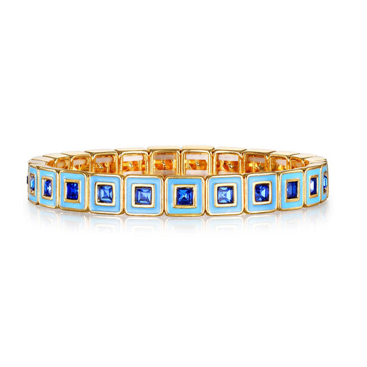 Amelia Rose Jewelry - Athens Bracelet-Blue - Jennie Dots