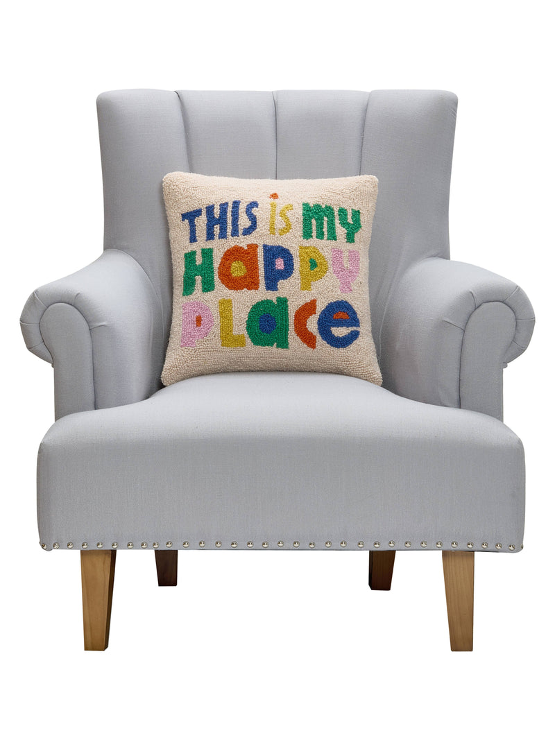 Peking Handicraft - This Is My Happy Place Hook Pillow - Ampersand